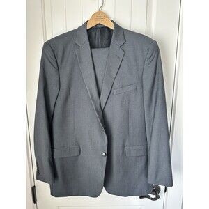 Adolfo Suit Jacket 44R Pants 38W X 30L Rayon Polyester Blend